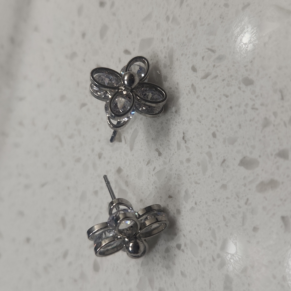 Crystal Flower Earrings